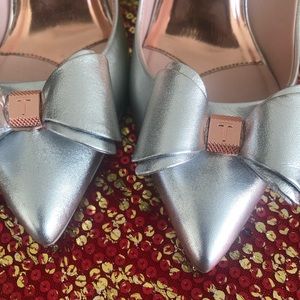 Gorgeous ted baker silver shoes in mint condition